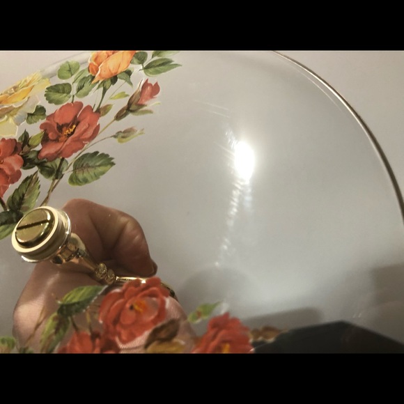 Handmade Viking Glass Tidbit tray floral dish - Picture 7 of 8